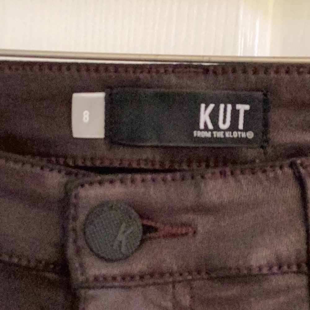 KUT from the Kloth Deepest Plum Coated Skinny Jeans - Picture 4 of 10